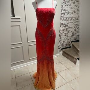 Jasz Couture -Orange Mermaid Fit /Size 8